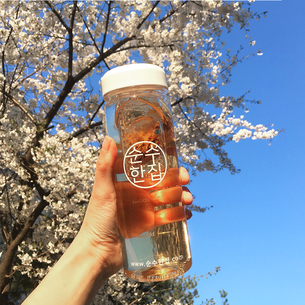 순수한집 트라이탄 패트 티백망 보틀 휴대용 물병 물통 500ml - 상세 이미지 3
