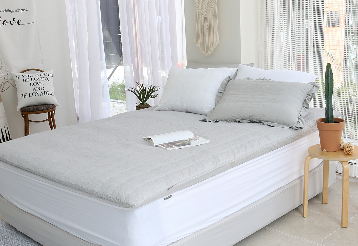 알러지케어 요커버 누빔 토퍼커버 온수매트 바닥이불 110x210