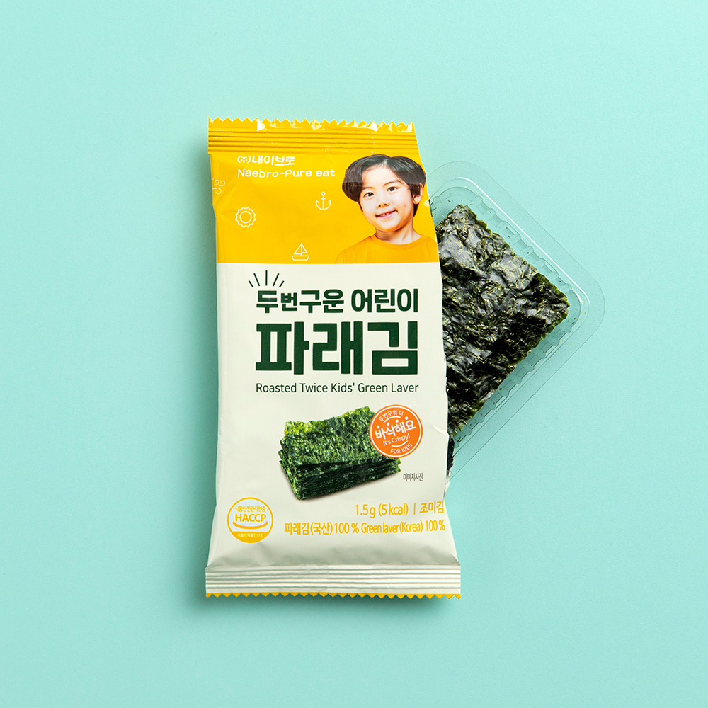 퓨어잇 두번구운 어린이 파래김 3팩세트 아이반찬 아이김