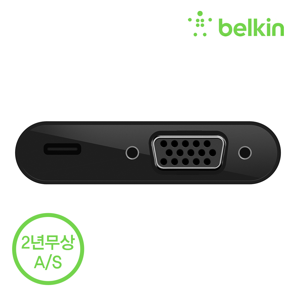 벨킨 USB-C to VGA + C타입 60W 충전 듀얼 젠더 컨버터 PD HD 디스플레이 연결 젠더 AVC001bt - 상세 이미지 5