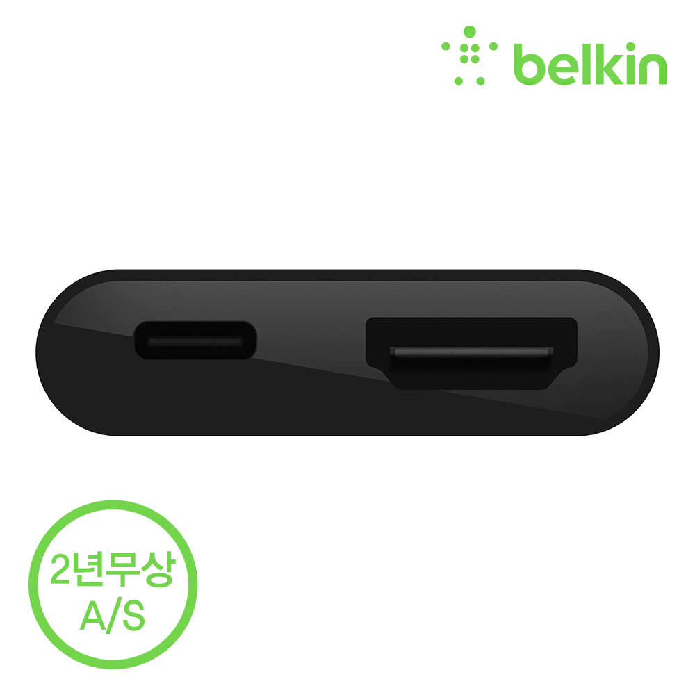 벨킨 USB-C to HDMI + C타입 60W PD 충전 어댑터 컨버터 4K 영상출력 썬더볼트3 호환 젠더 AVC002bt - 상세 이미지 5