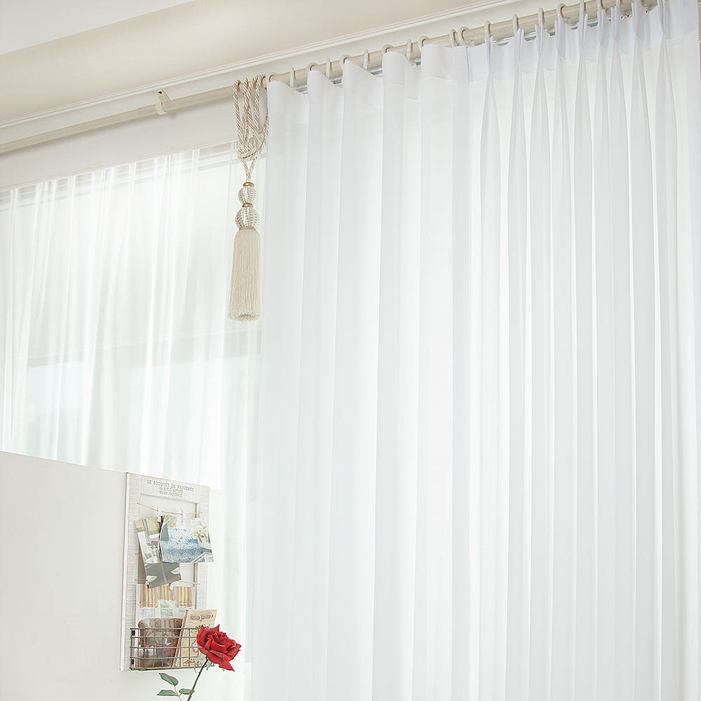 크림 화이트 세미 암막커튼