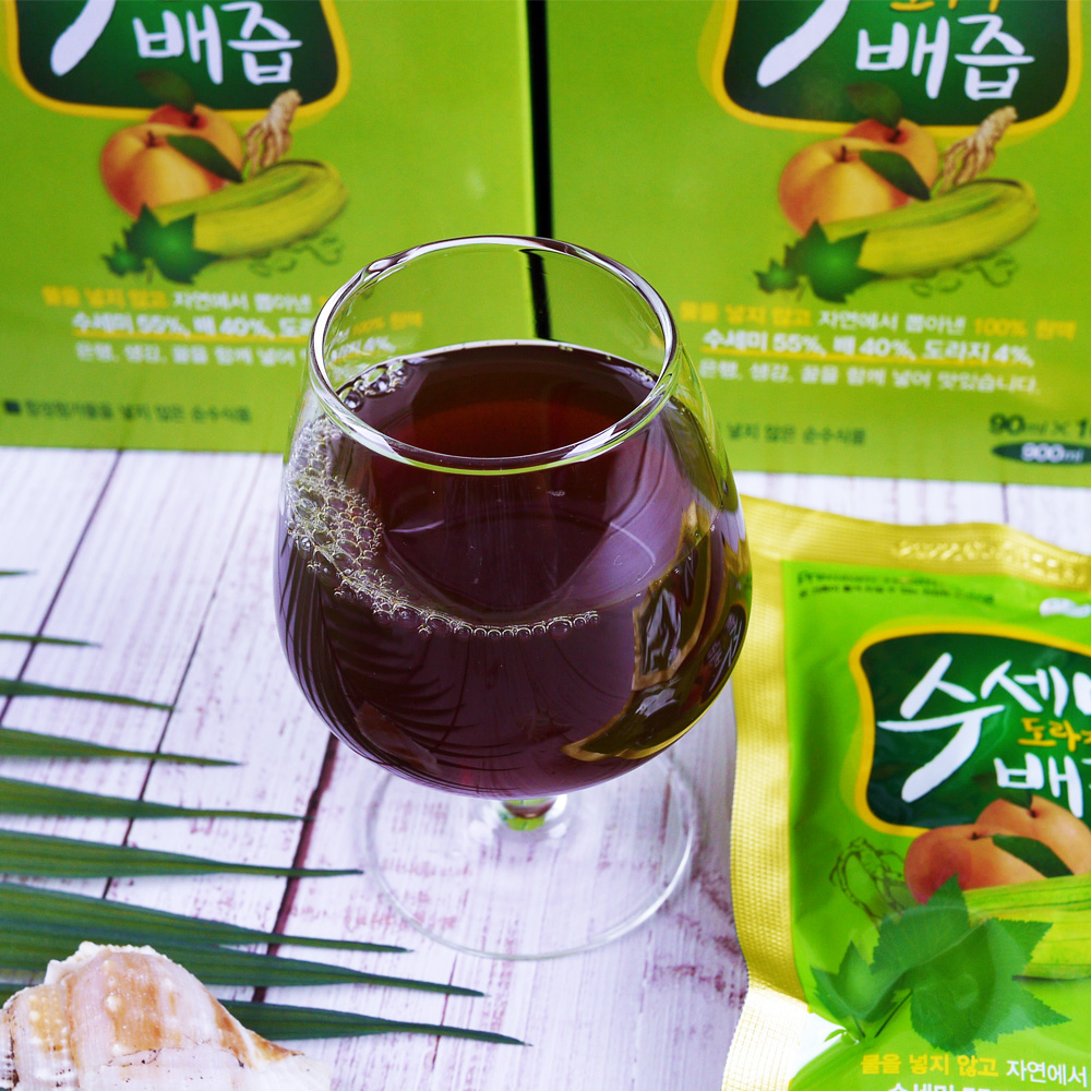 구록원 수세미 도라지 배즙 90ml 30포 x 2박스 60포 즙 엑기스 - 상세 이미지 3