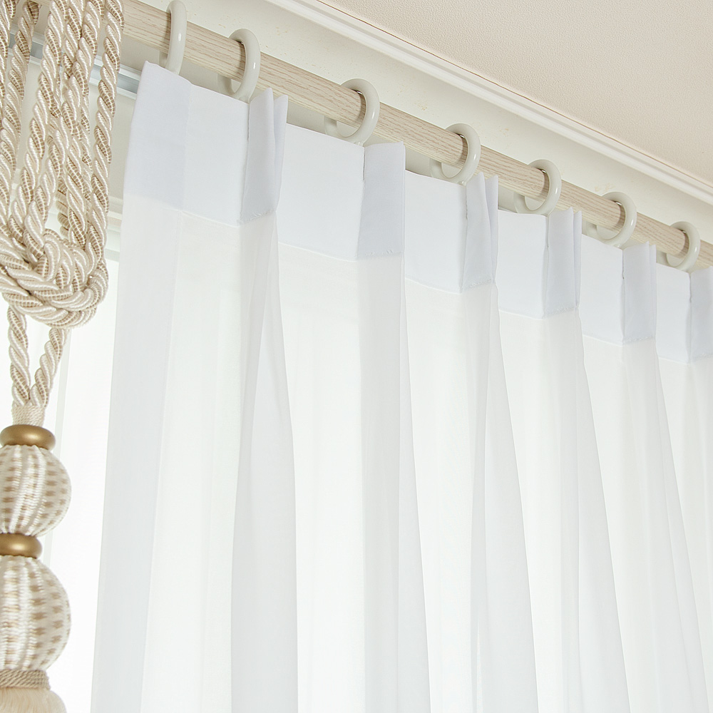 화이트 쉬폰커튼 나비주름 이음선없는 차르르 거실 안방