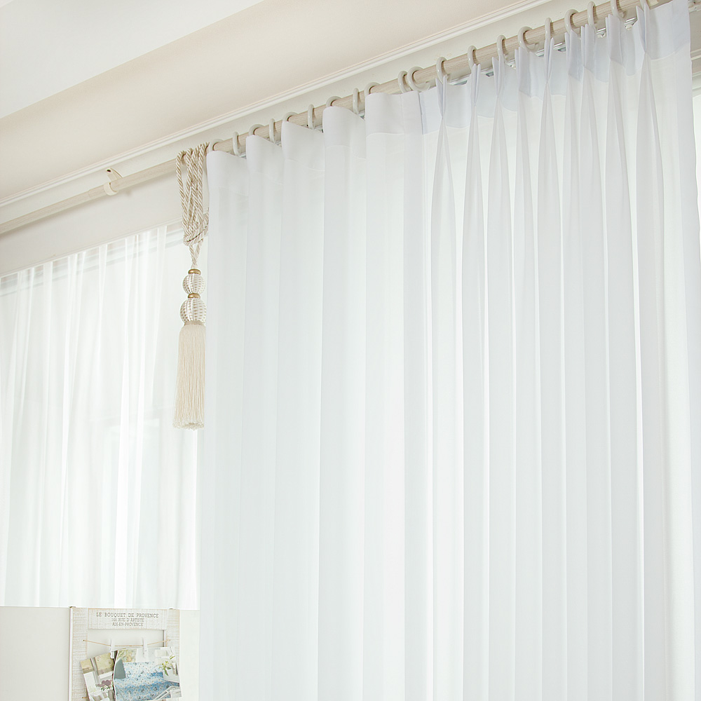 화이트 쉬폰커튼 나비주름 이음선없는 차르르 거실 안방