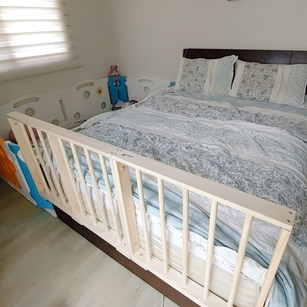 원목 아기침대가드 유아 침대안전가드 낙상방지 소나무 600