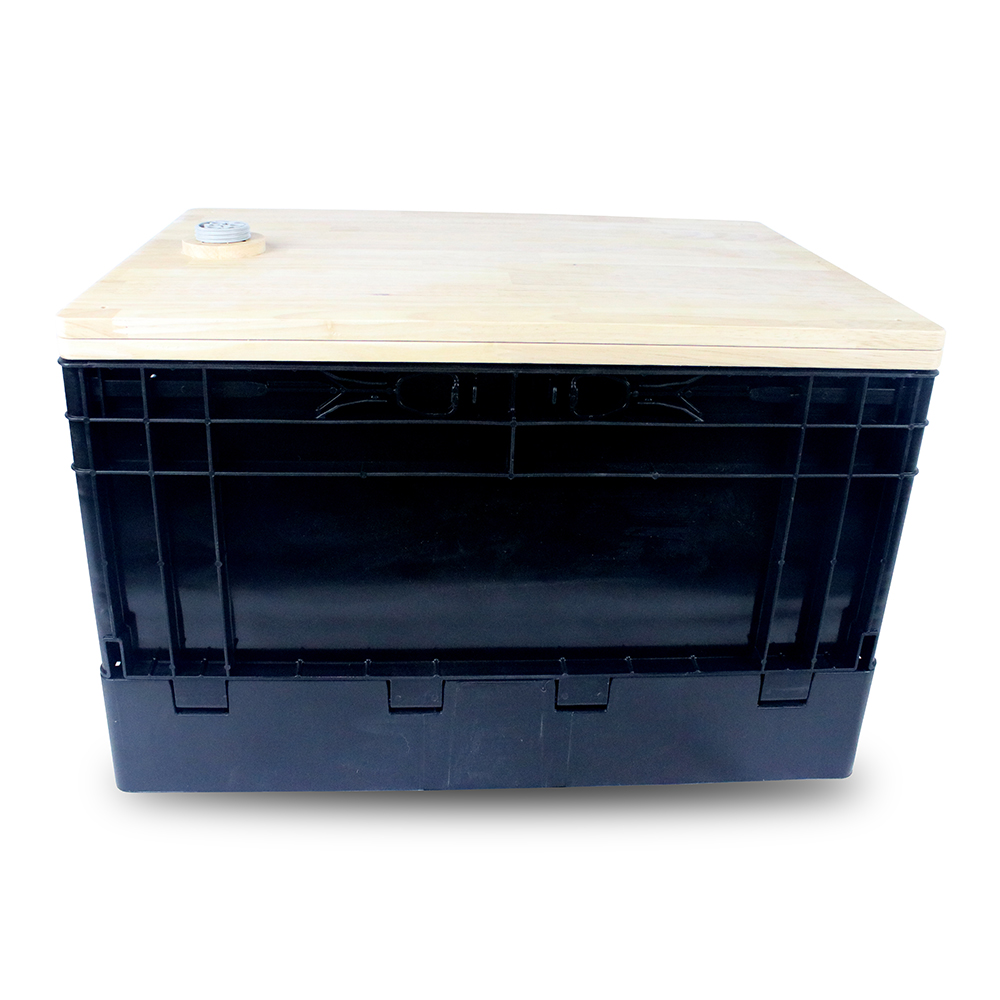 캠핑 폴딩박스 오픈도어 원목 상판 수납 소품 정리함