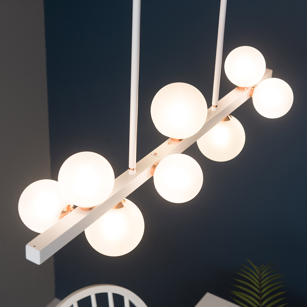 식탁조명 식탁등 앰플 9등 카페 다이닝 조명등 포인트조명 LED 아이리스버블