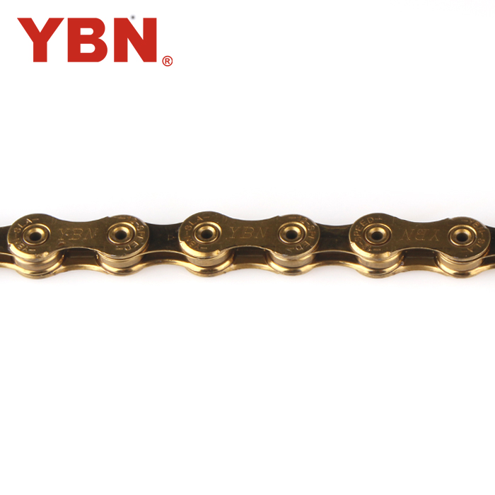 YBN 12단 할로우핀 티탄코팅 자전거 체인 - 상품 이미지