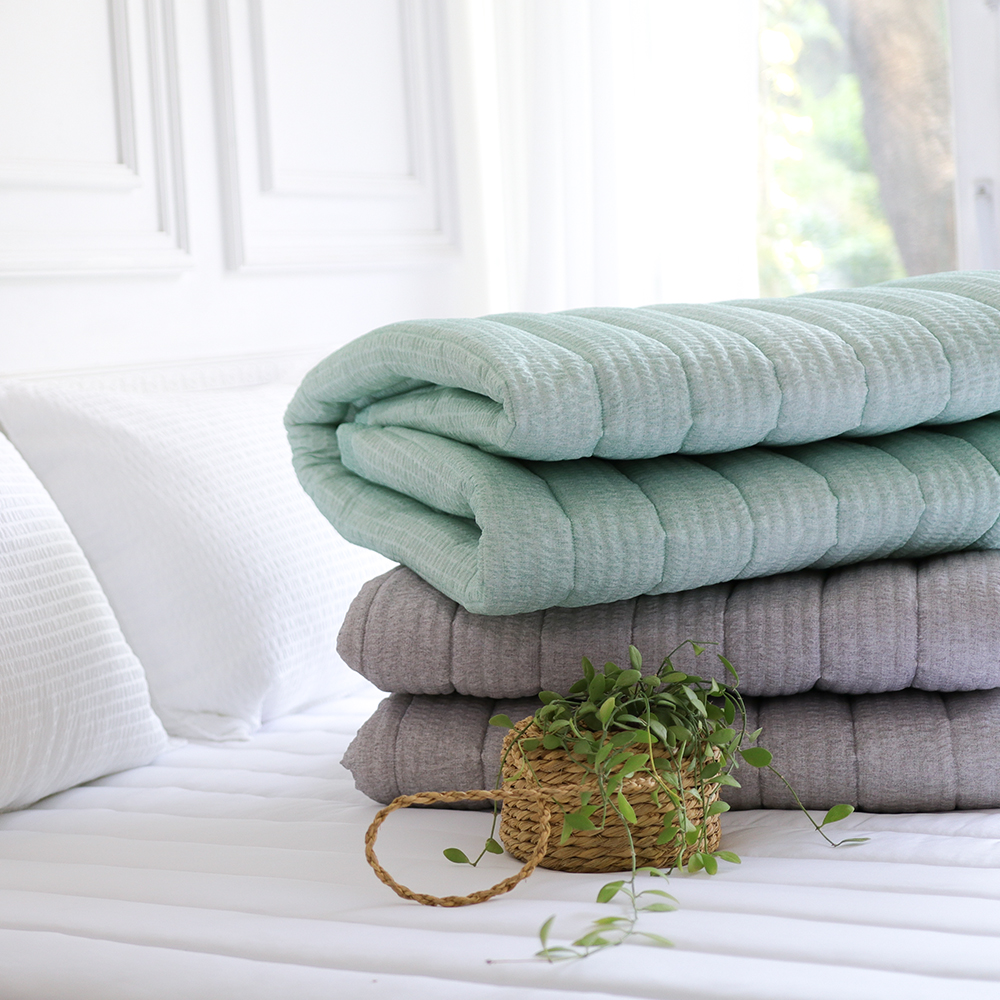 여름 침대패드 모달 시어서커 일자누빔 미끄럼방지 이불패드