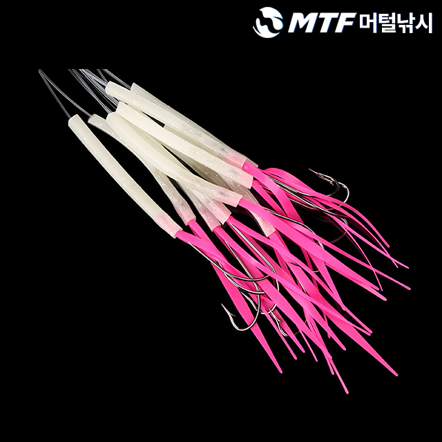 MTF 심해 갈치 축광 튜브 스커트 묶음바늘 갈치채비 10개입 - 상세 이미지 5