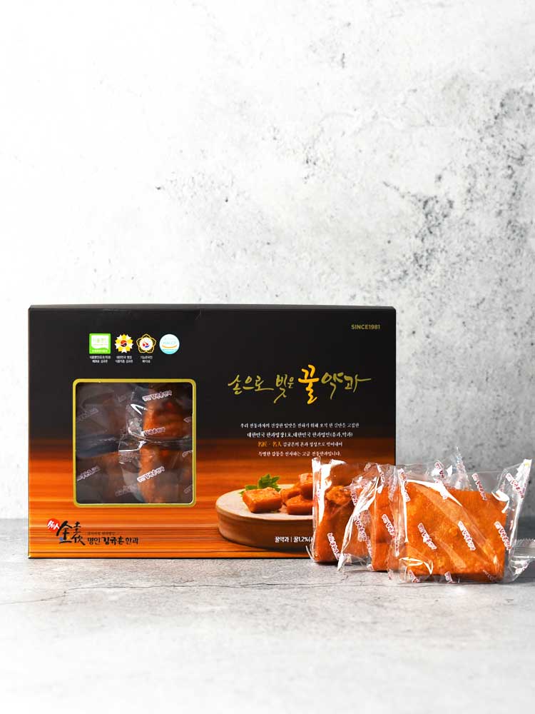 김규흔명인 손으로 빚은 꿀약과 320g 결혼답례품 감사선물 - 메인 이미지