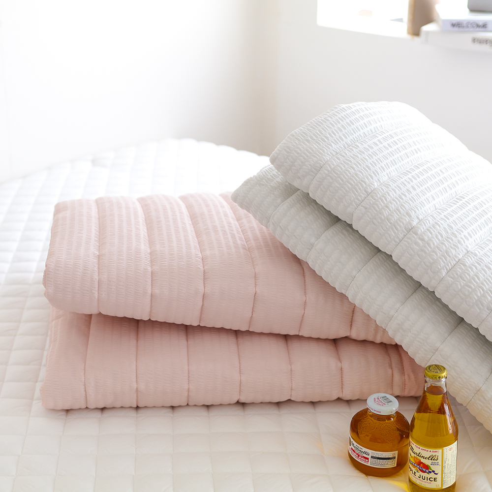 여름 침대패드 모달 시어서커 일자누빔 미끄럼방지 이불패드