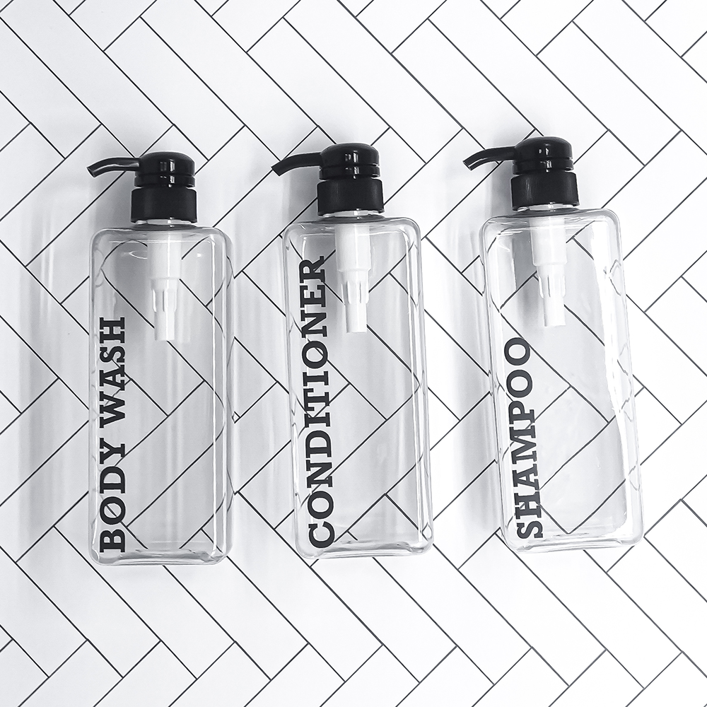 800ML 3종세트 모던디스펜서 / 샴푸 컨디셔너 바디워시 욕실 호텔샴푸통 - 상세 이미지 2
