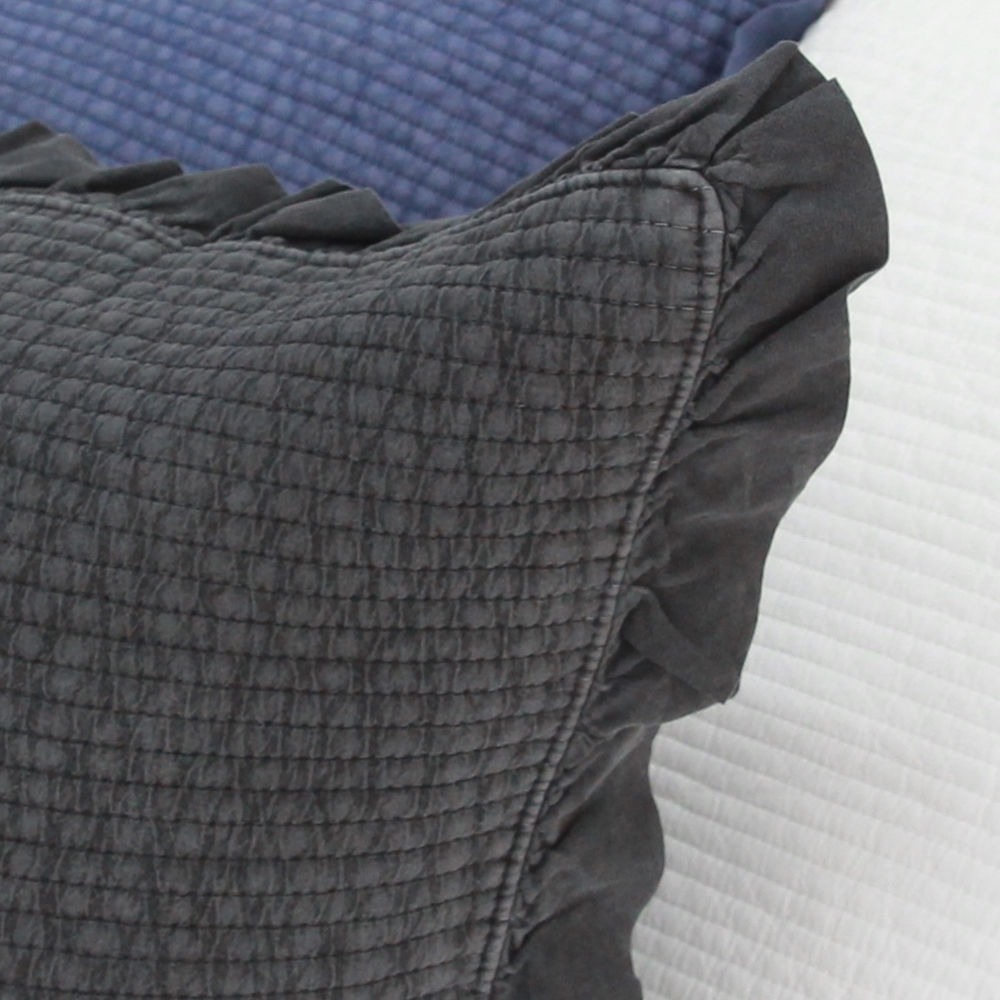 순면 아사 피그먼트 프릴 베개커버 다용도 누빔 베개커버 40×60