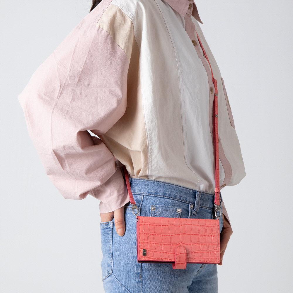 본아띠 천연 소가죽 핸드폰 줄 크로스 긴줄 폰스트랩 138cm 이미지 7