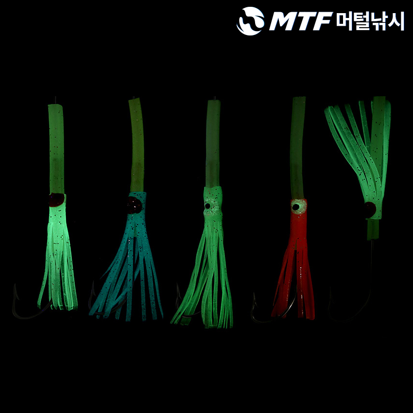 MTF 심해 갈치 축광 꼴뚜기 묶음바늘 갈치채비 10개입 - 상세 이미지 4