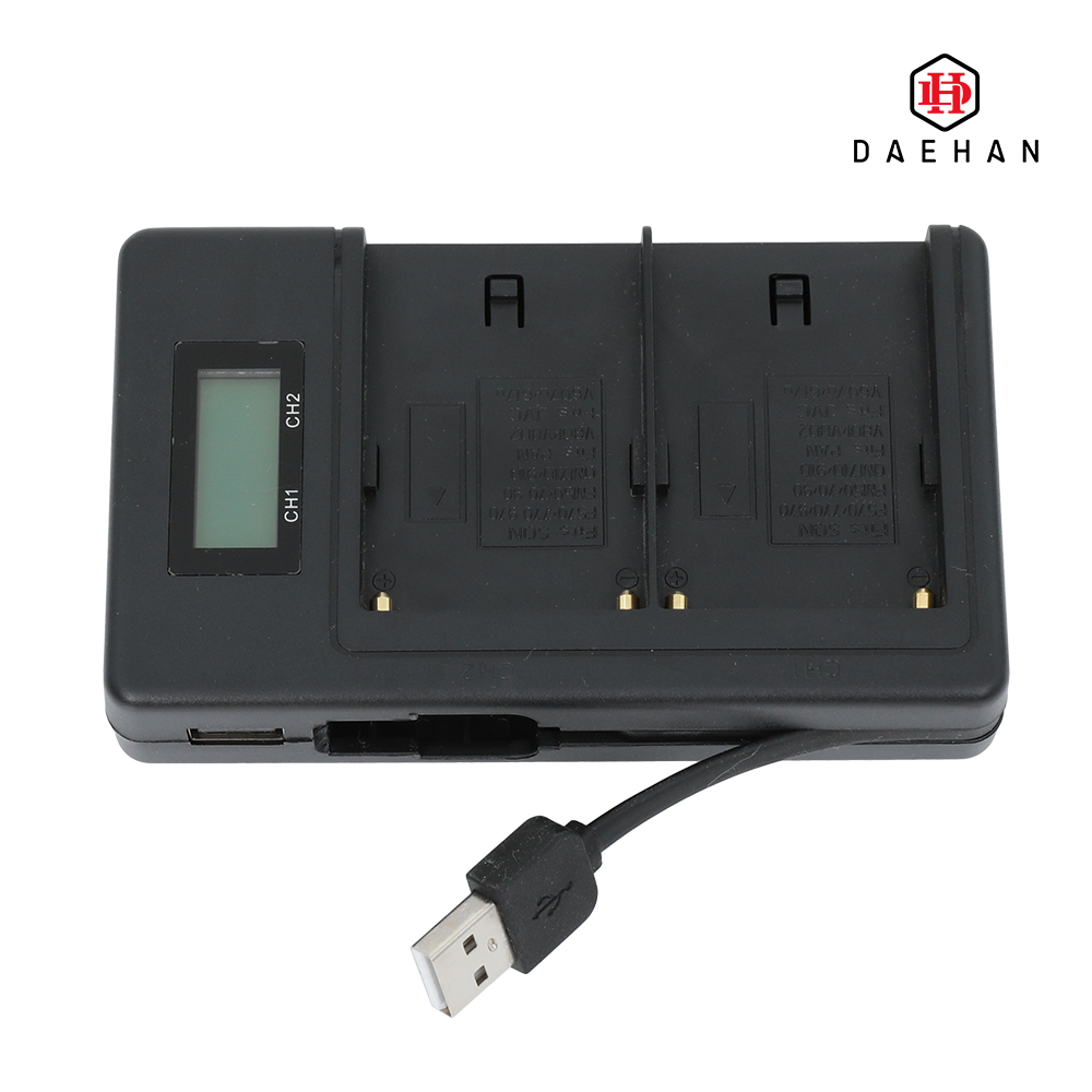 F타입 배터리 듀얼 충전기 NP-F960 F970 호환 F타입 배터리 충전기 1개 - 상세 이미지 2