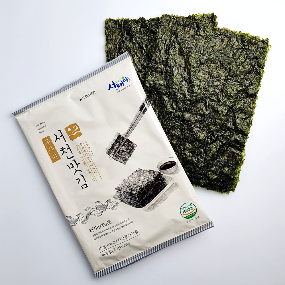 [서천맛김] 서래야 6가지 해초 그대로 구운 무가미 해초김 10봉 - 상세 이미지 3