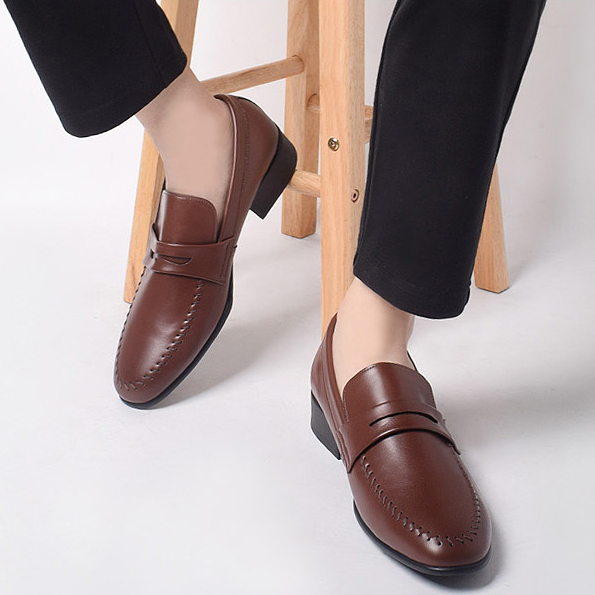 슈즈클래스 남자 구두 로퍼 (키높이 발볼넓은 가죽)