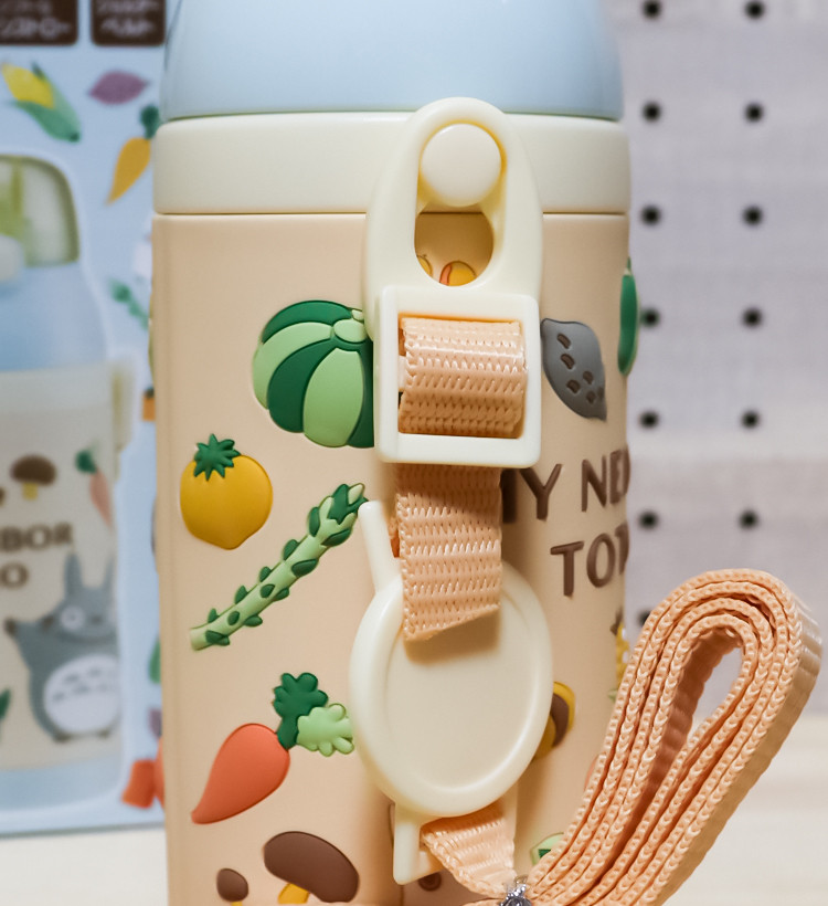 스케이터 지브리 이웃집 토토로 3D 원푸쉬 보냉 스테인리스 스트로 보틀 380ml  (스트렙 포함) SSPV4 - 하카타몰