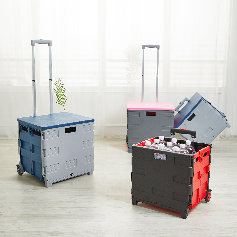 할메이드 네모 시장바구니 접이식핸드카트 쇼핑 폴딩카트 중