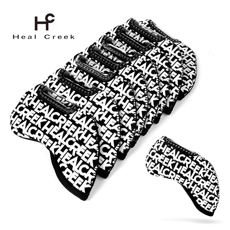 힐크릭 아트 네오프렌 아이언 골프채 헤드커버세트 8개