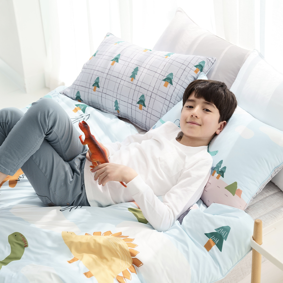 알러지케어 키즈이불 디노랜드 사계절 이불 아동침구세트