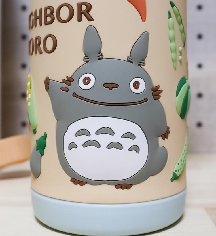 스케이터 지브리 이웃집 토토로 3D 원푸쉬 보냉 스테인리스 스트로 보틀 380ml  (스트렙 포함) SSPV4 - 하카타몰