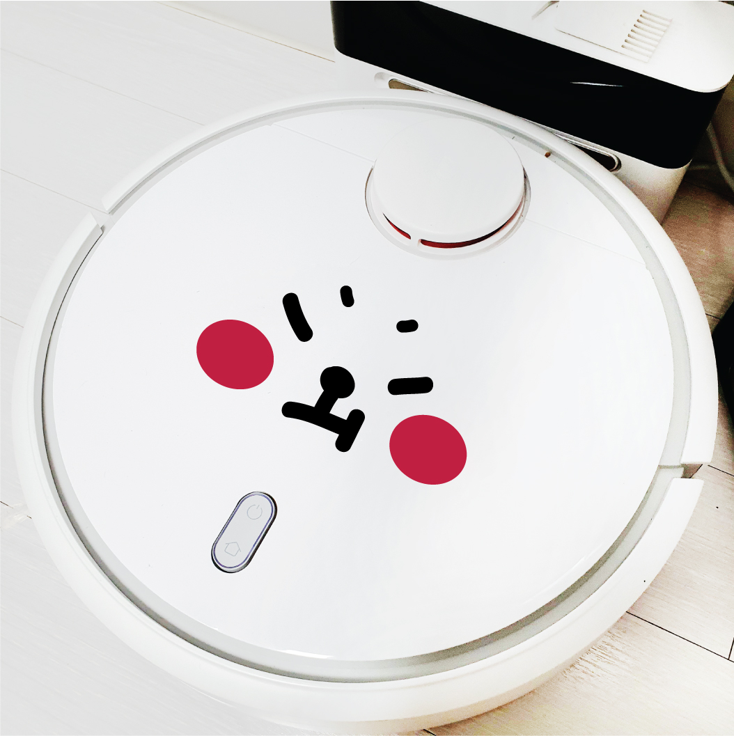 샤오미로봇청소기스티커 귀여운표정스티커