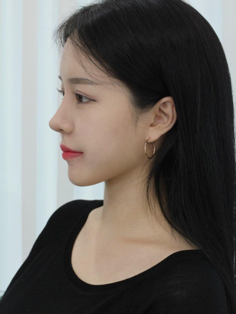 14K 파이프 링 귀걸이 베이직 삼면 커팅 25미리 심플 데일리 골드 여자 친구 선물 - 상세 이미지 2
