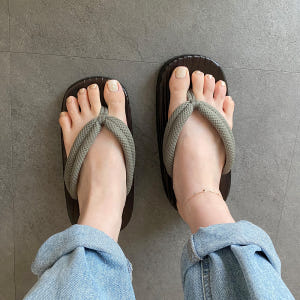 유니크한 디자인 도쿄쪼리 나막신 게다 남자 여자 쪼리 커플 조리 여름 일... 솔직 후기 | 실사용자 리뷰 분석 - 상품 이미지 4