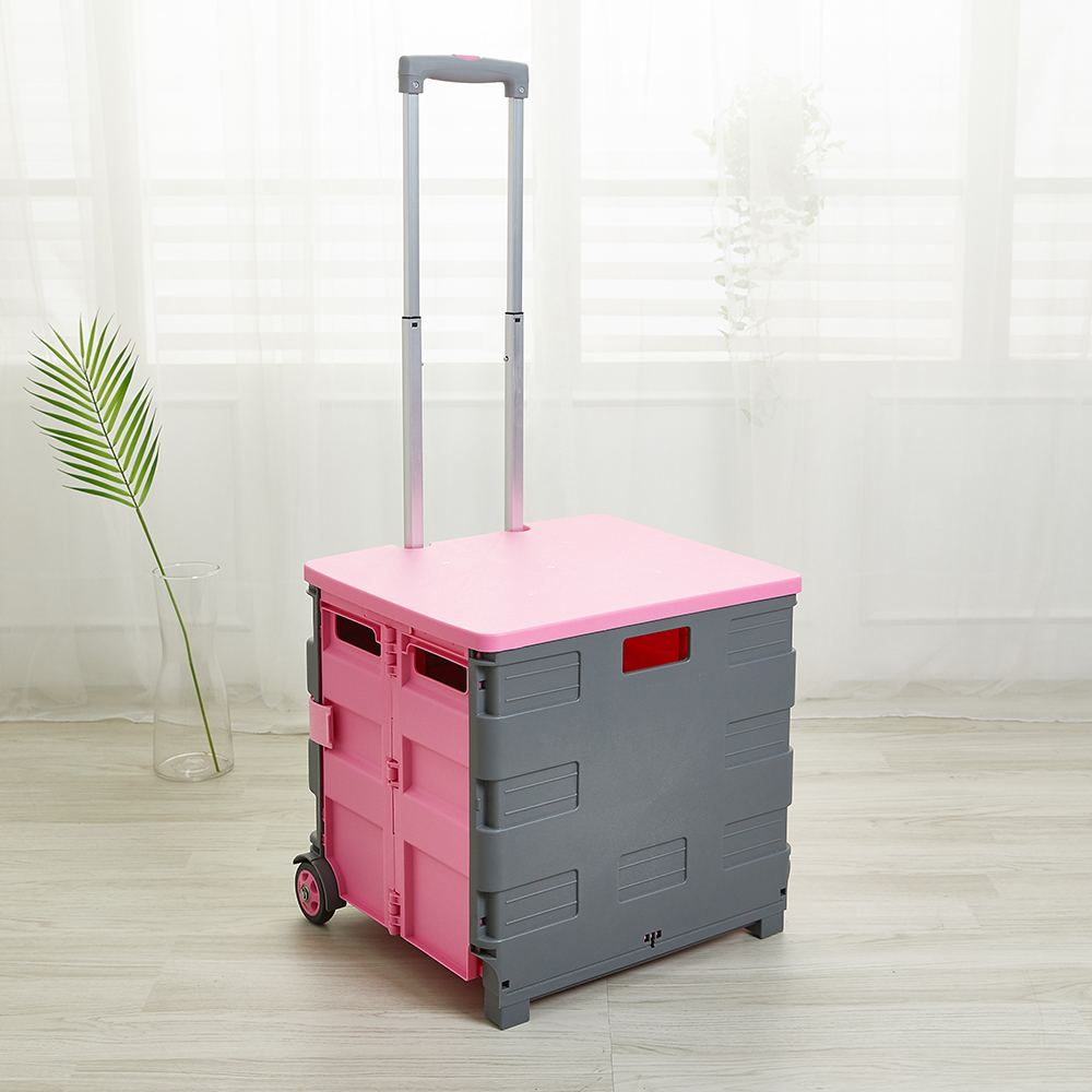 할메이드 네모 시장바구니 접이식핸드카트 쇼핑 폴딩카트 중