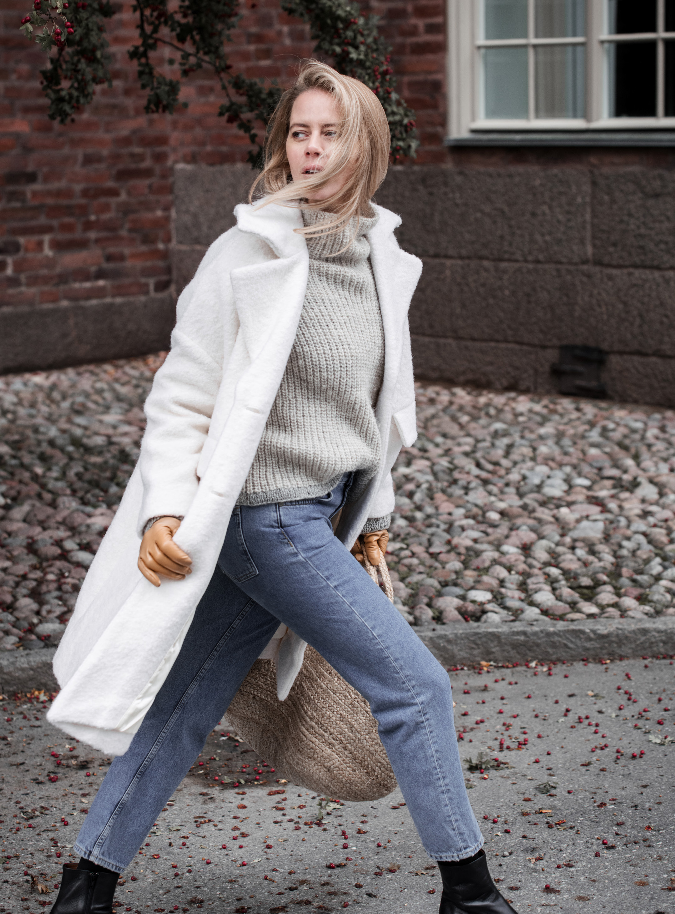 헤스트라 메간 헤어쉽 양가죽 네이비 14490 280- 여자 여성 겨울 가죽 장갑