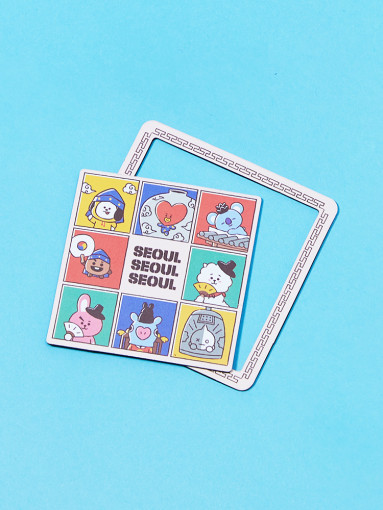 Friends BT21 line edition Seoul City Paper Magnet