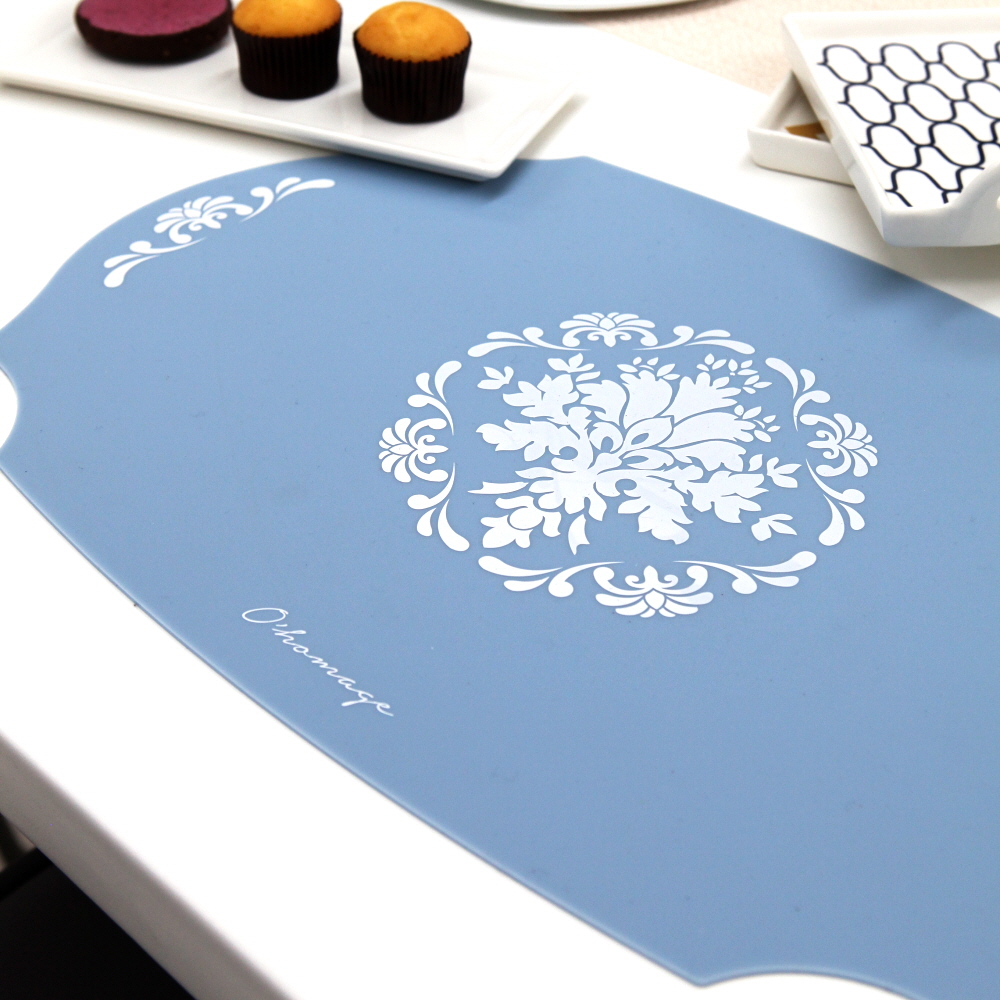 오마주 실리콘 테이블매트 프렌치 멜란지블루