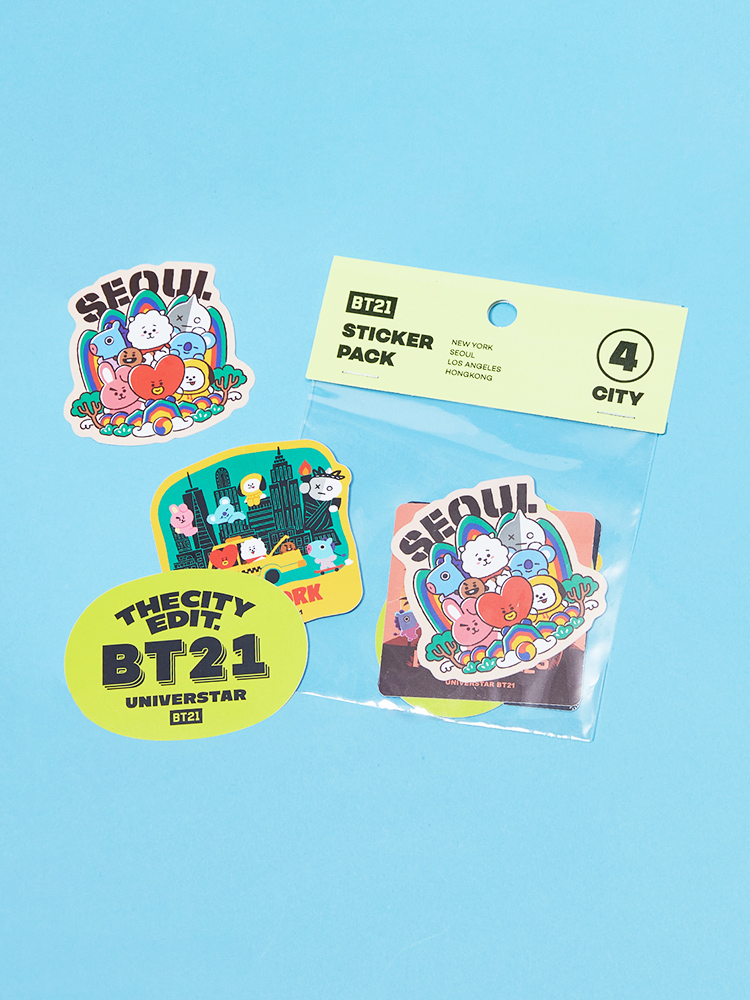 Friends Edition line BT21 City Sticker Pack (5 pieces)