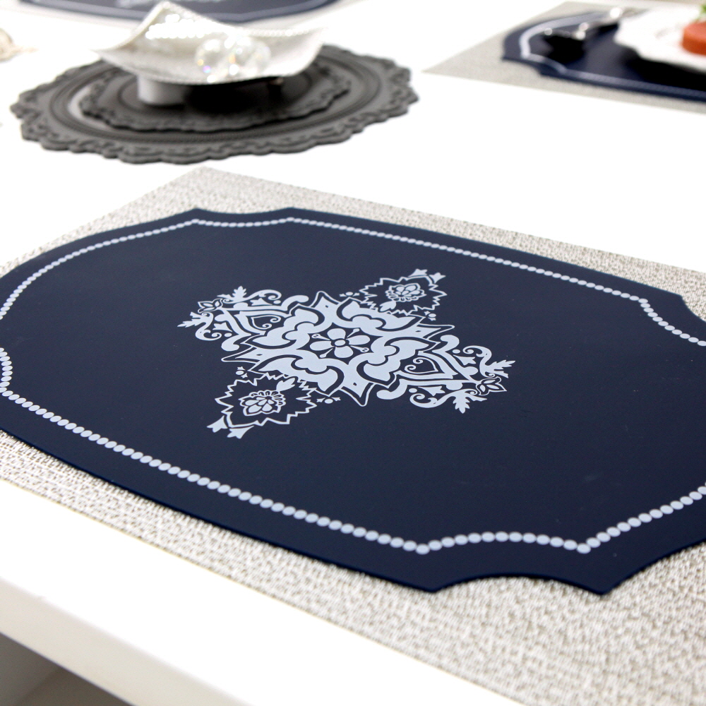 오마주 실리콘 테이블매트 스페니쉬 네이비