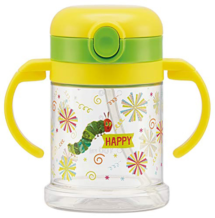 스케이터 접이식 핸들 원터치 빨대컵 260ml (미키, 키티, 곰돌이푸, 원숭이 조지, 이나이이나이바, 배고픈애벌레, 리사라슨, 시마시마구루구루) KSHW1N - 주방·식기 - 하카타몰