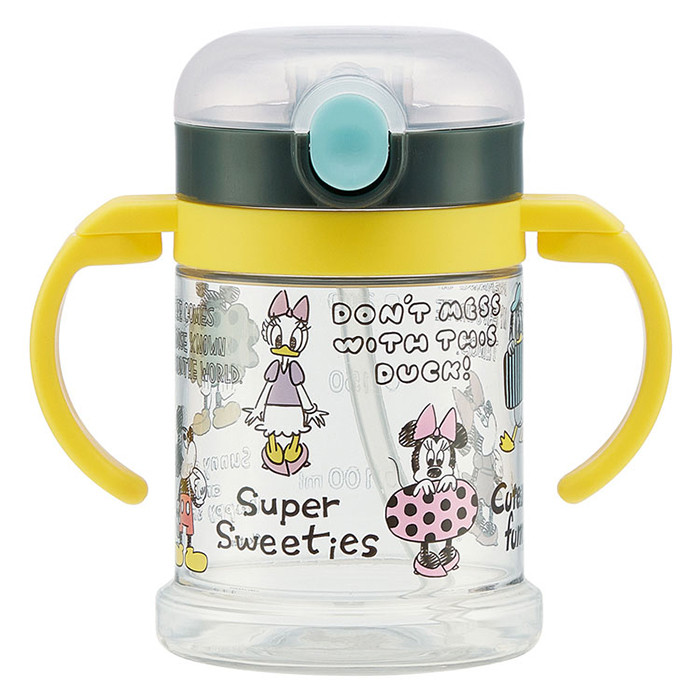 스케이터 접이식 핸들 원터치 빨대컵 260ml (미키, 키티, 곰돌이푸, 원숭이 조지, 이나이이나이바, 배고픈애벌레, 리사라슨, 시마시마구루구루) KSHW1N - 주방·식기 - 하카타몰