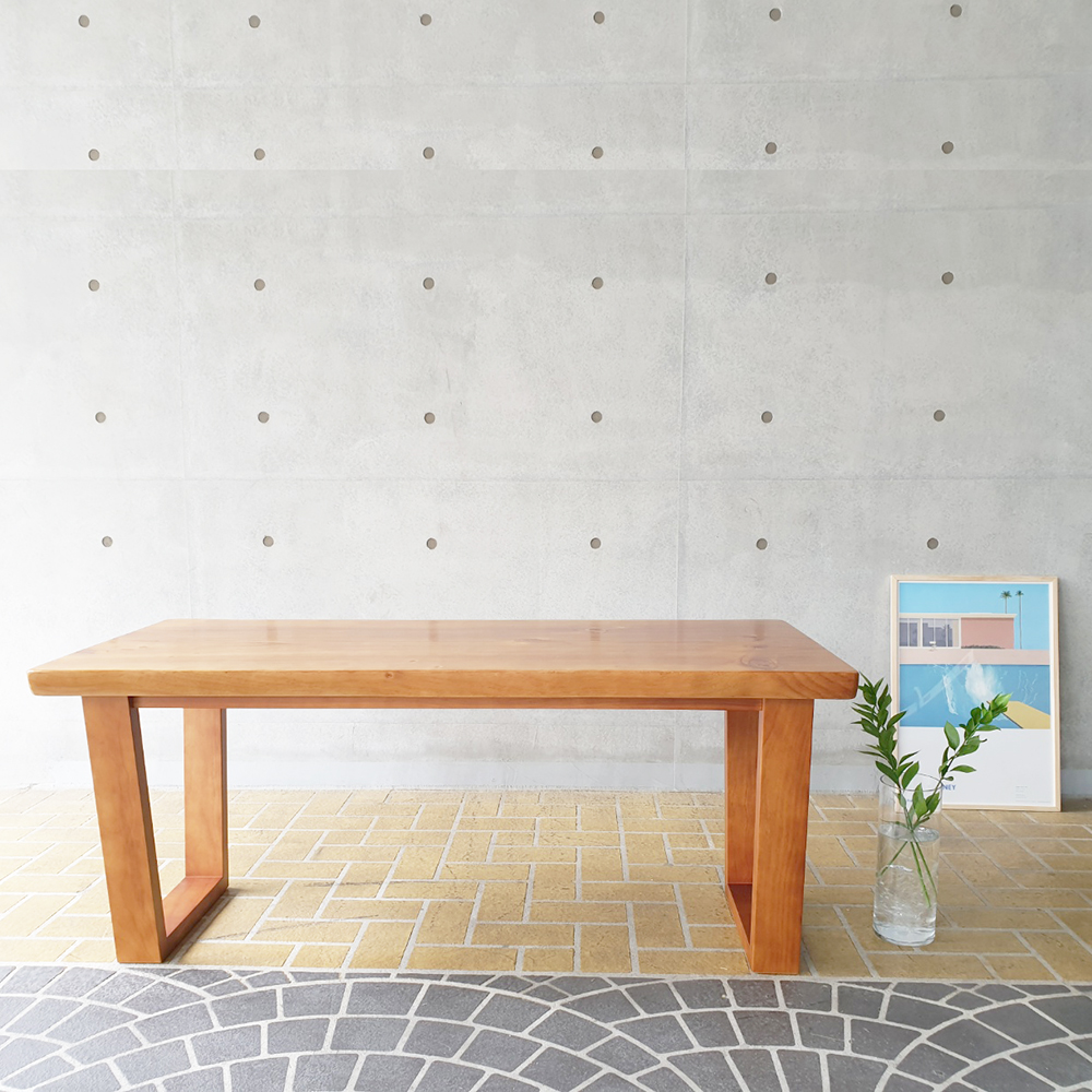 [뉴송 우드슬랩] 스타벅스 식탁 V 테이블 ALL-WOOD  원목다리프레임