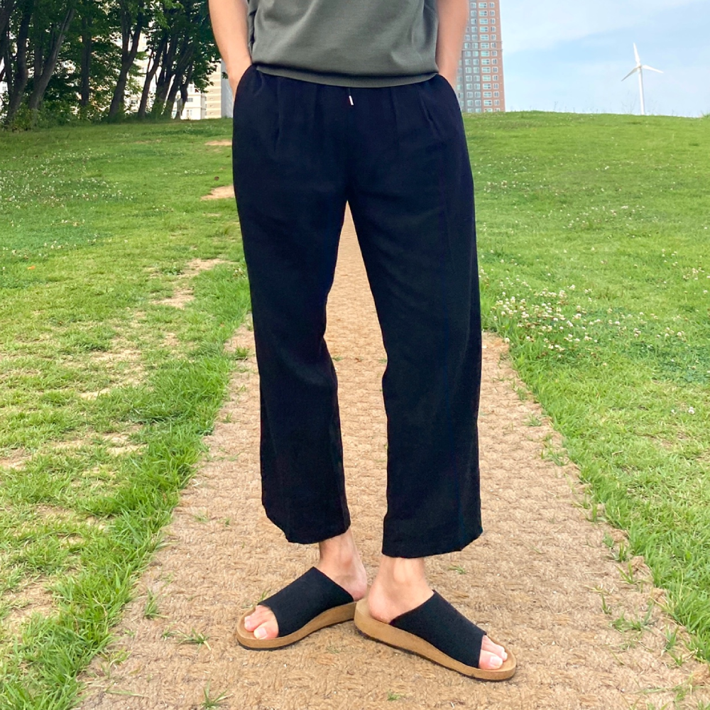 남자 린넨 밴딩 팬츠 다리길어보이는 시원한바지 - 상세 이미지 4