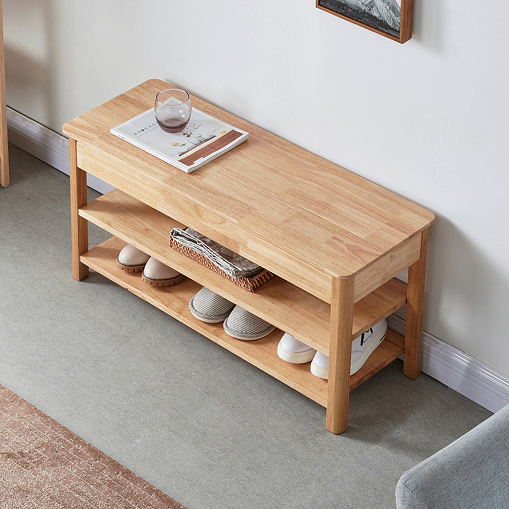 북유럽 현관 벤치 스툴 수납 원목 우드 의자