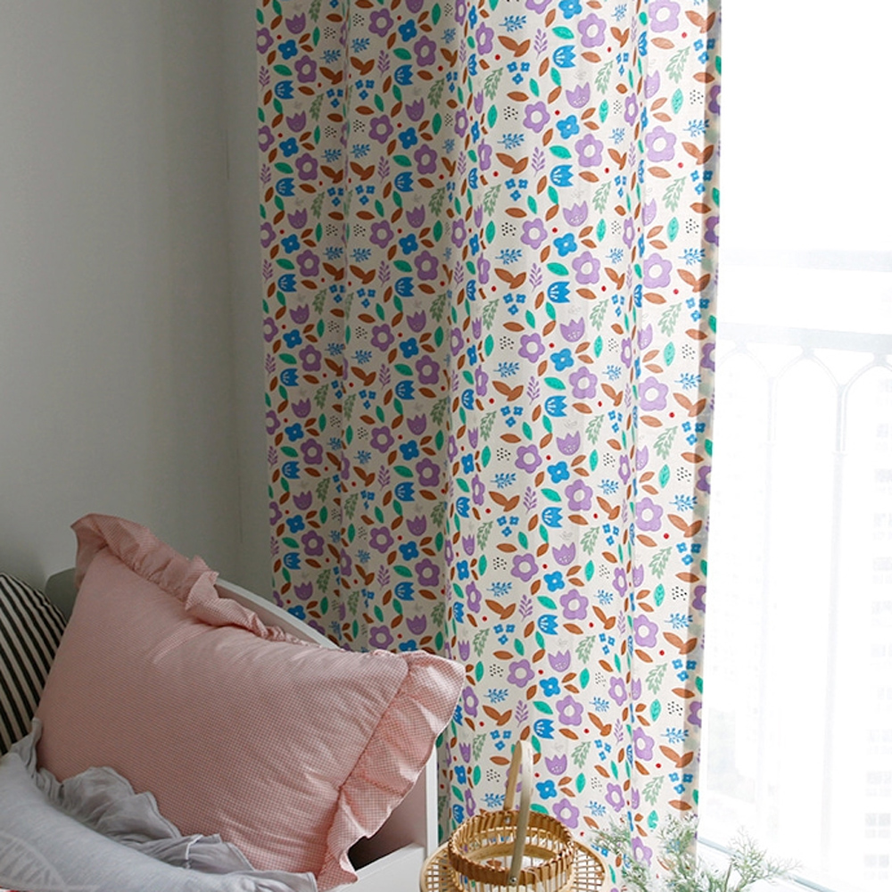 바이아미 마가렛 아이방 프린트 맞춤 커튼