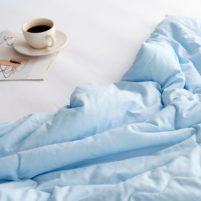 DARIA 프릴차렵이불 스카이블루 1142.0622, 퀸 200x230