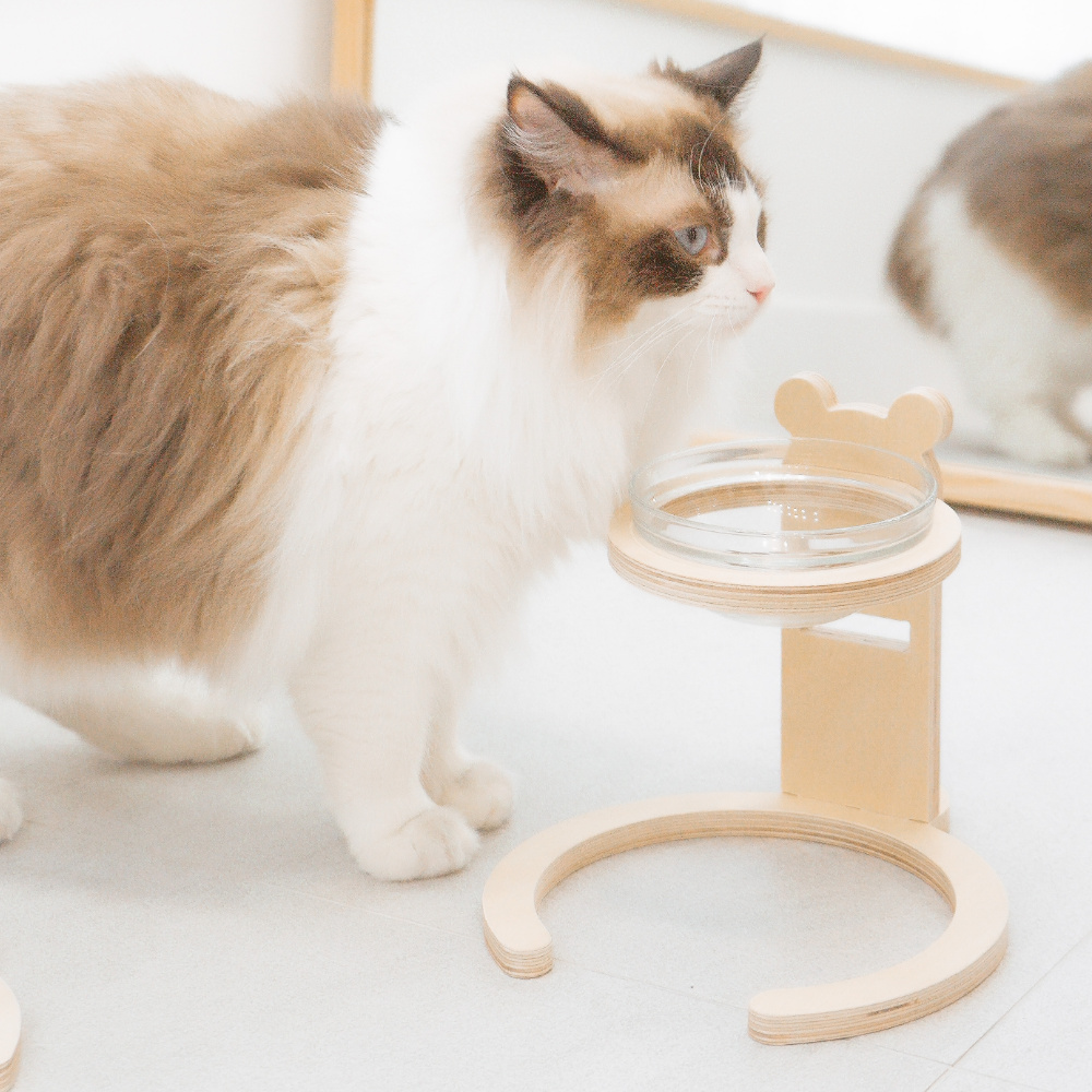 캣돌 강아지 고양이 높이조절 식탁 식기 1구 2구