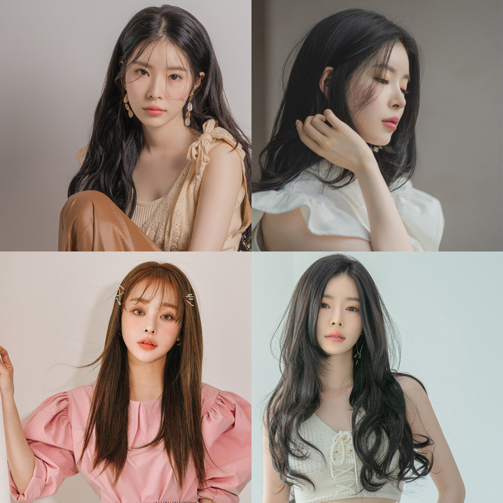 여자 인모 셀프붙임머리가발 헤어피스 BEST - 메인 이미지