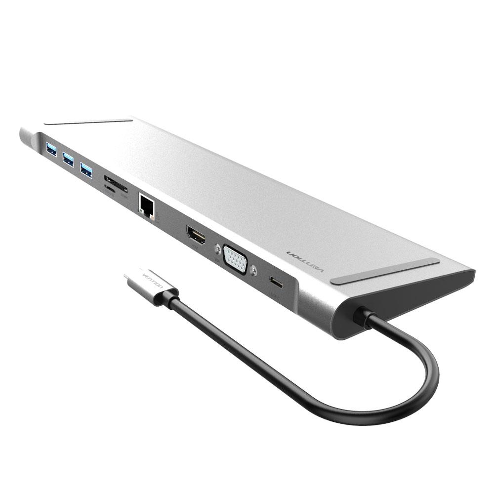 벤션 10in1 C타입 멀티허브 HDMI 랜 컨버터 도킹스테이션 - 상품 이미지