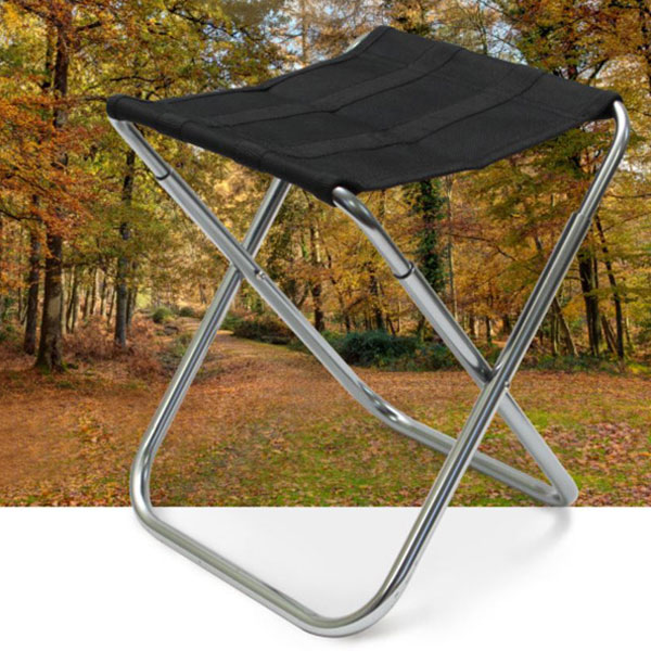 포켓형 접이식의자 강철 중형 블랙 초경량 휴대용 폴딩 미니의자 야외 포켓 캠핑 등산 낚시 체어 두랄루민 백패킹