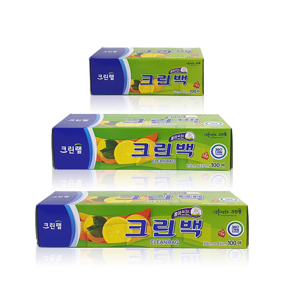 크린랲 크린백 일회용 롤백 비닐 봉지 대 100매 - 상세 이미지 3